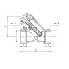 PERFEXIM Filtr skośny siatkowy z wkładem magnetycznym 1/2" PHA-060M 03-060-0150-100